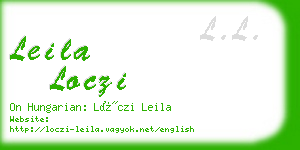 leila loczi business card